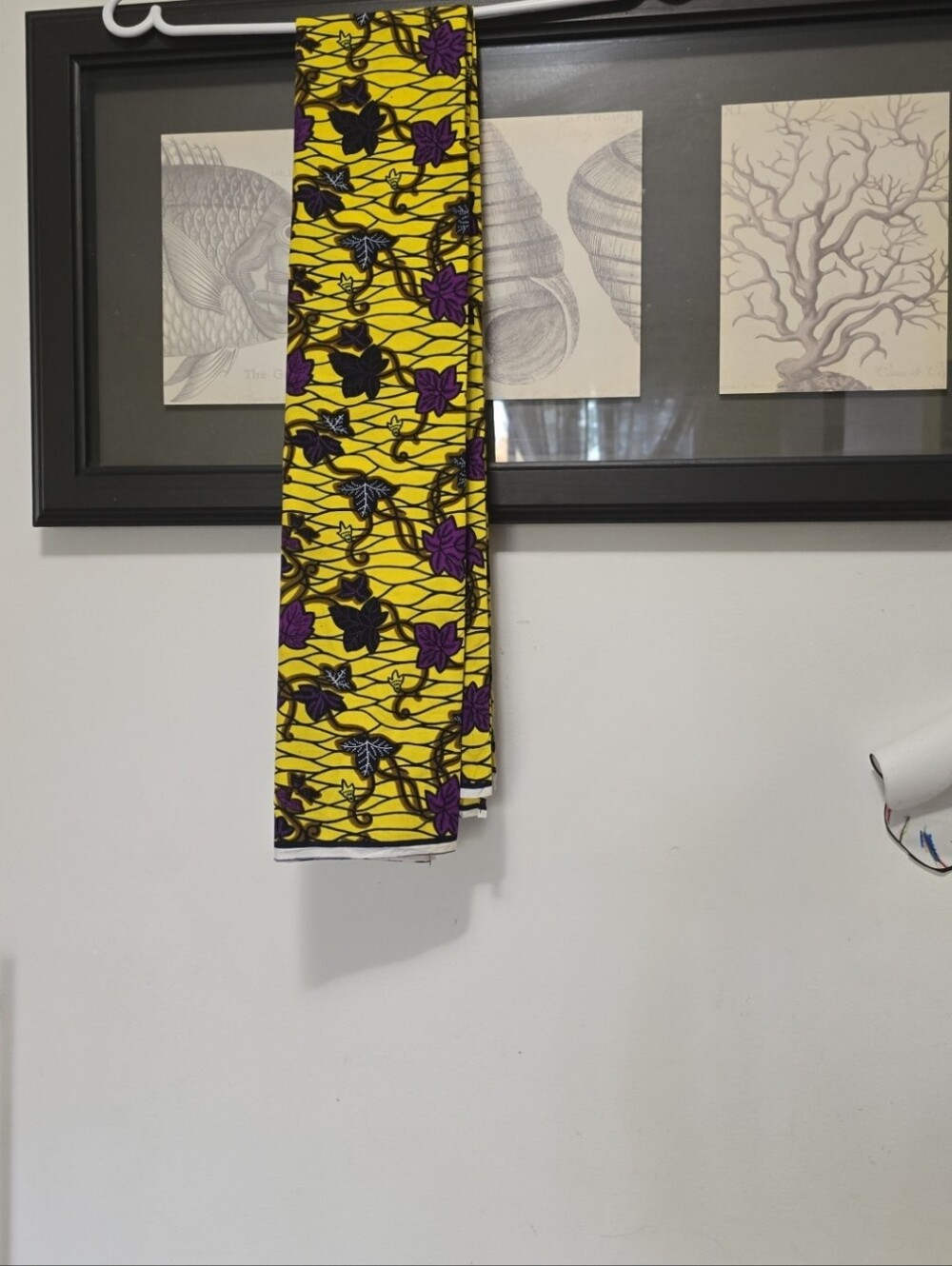 Bright Yellow & Purple Floral Home Accent Fabric - Unbranded